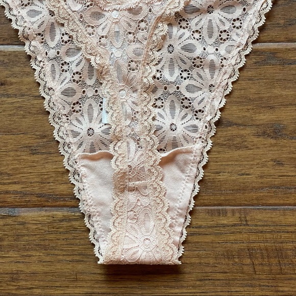 5/$25 NEW! Jenni Intimates cream lace thong panties PLUS SIZE OSFM (1X-3X) - Picture 13 of 13
